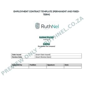 employment contract template ruthnel