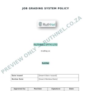 job grading system policy ruthnel