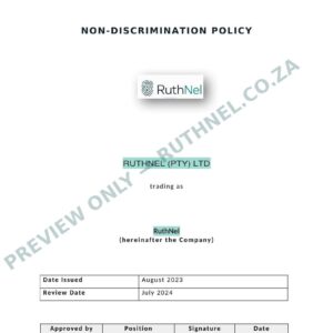 non discrimination policy ruthnel