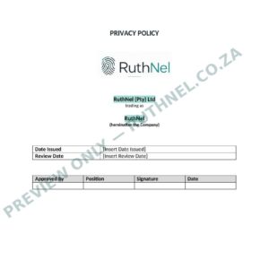 privacy policy ruthnel